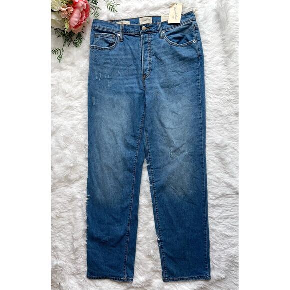 NWT Women’s 90s Distressed High Rise Straight Jeans - Universal Thread Sz 12 - Picture 6 of 11